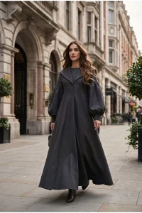 Grey Cape Coat - Photo 1