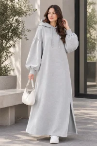 Grey Hoodie Coat - Photo 1
