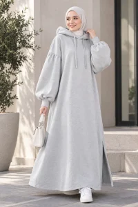 Grey Hoodie Coat - Photo 2