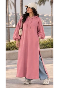 Dusty Rose Hoodie Coat - Photo 1