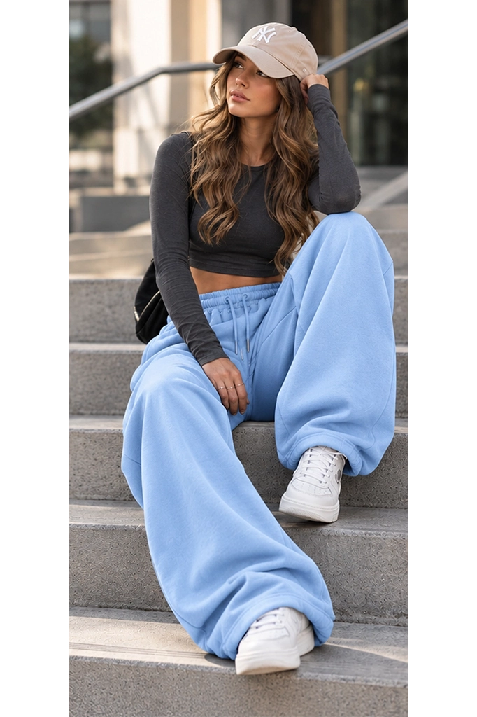 Wide pant - Baby blue