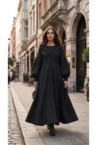Black Cape Coat - Photo 1